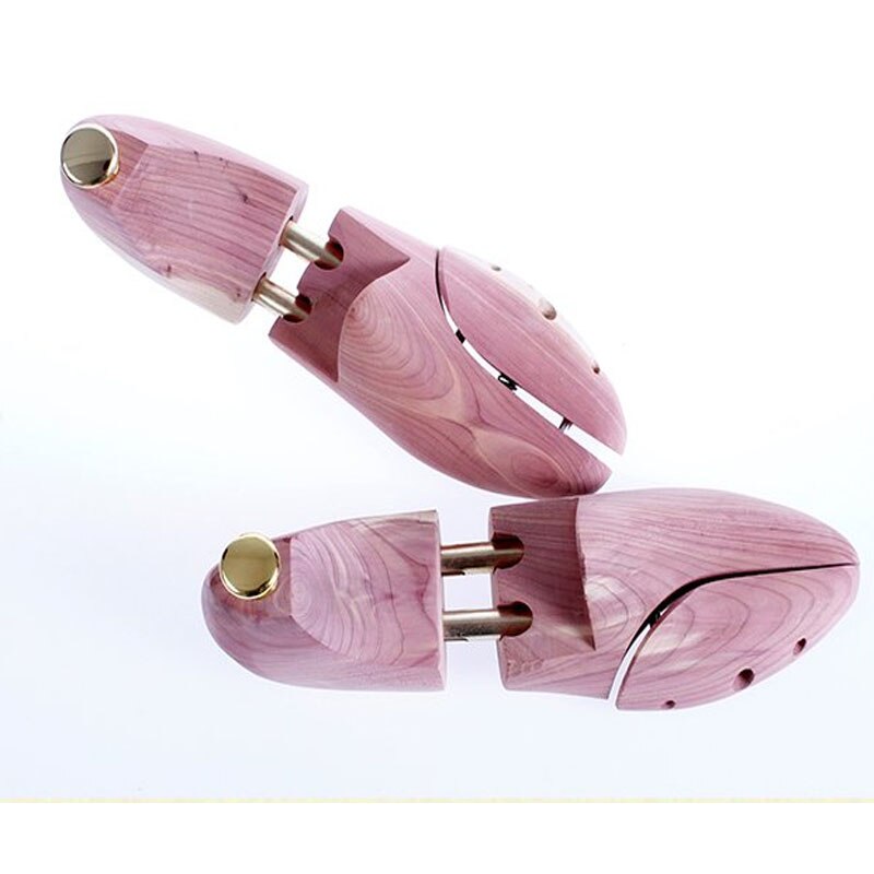 Jron 1 Pair 100% Natrual Cedars Men Wooden Shoe Tree Stretcher Shaper Keeper Adjustable Width Wooden Shoe Tree Stretcher Shaper