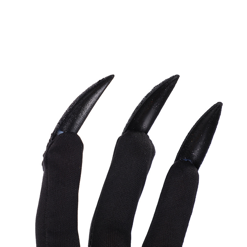 Coole Halloween Handschoenen Ghost Claw Dress Up Korte Handschoenen Mode Zwarte Lange Nagels Cosplay Halloween Grappige Handschoenen Accessoires