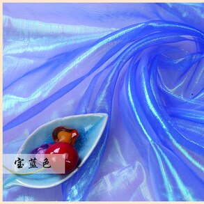 1 Meter Schleier transparent Holographische Stoff Fluoreszierende Stoffe Bunte Glänzende Blick Stoff Bühne Hochzeit Dekor: baolan
