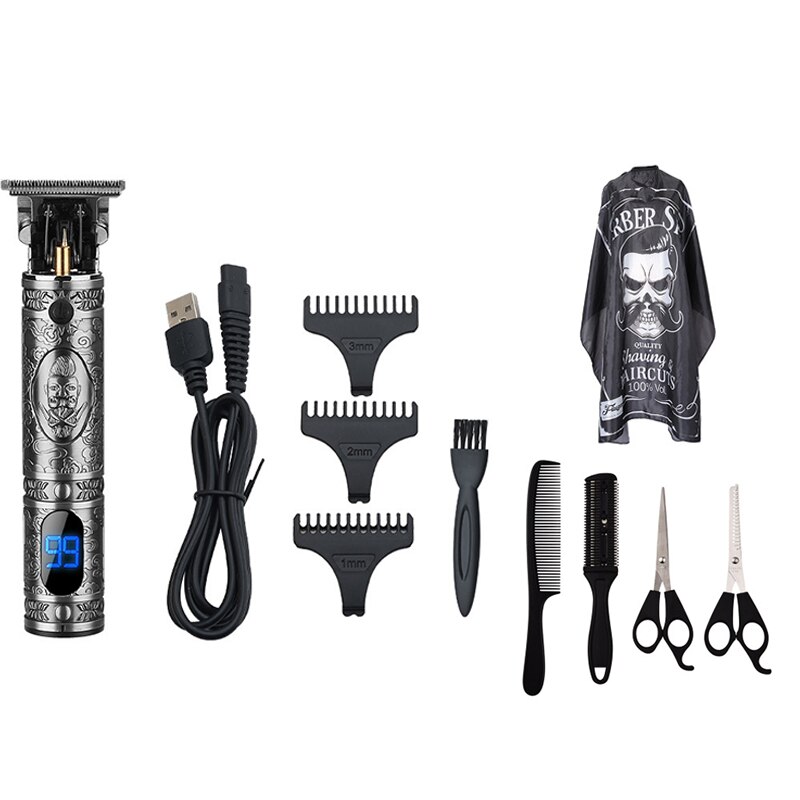 Usb Oplaadbare Tondeuse Elektrische Cordless Skelet Tondeuse Scheerapparaat Trimmer Mannen Kapper Haar Snijmachine 0Mm Scheermes: 06