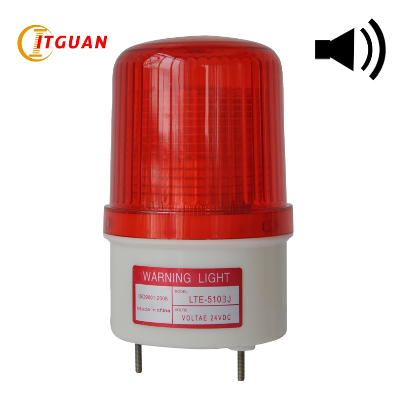 Lte -5103j led strobe lys sirene industriell blinkende lyd alarm lys med summer 90db nødlampe