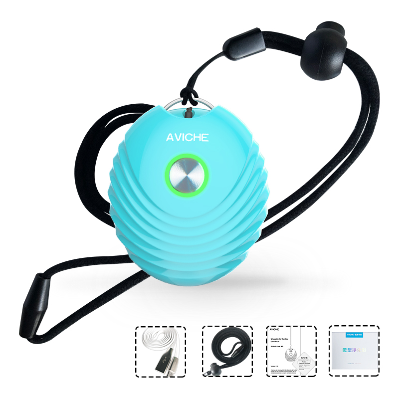 Personal Wearable Air Purifier Necklace/Mini Portable Air Freshener Ionizer/Negative Ion Generator/Low Noise for Adults Kids