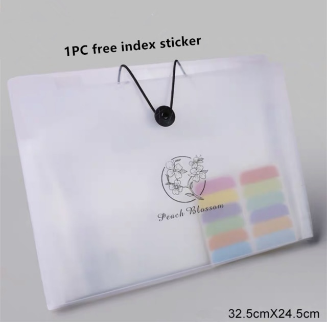 MINKYS Waterproof 12 Layers A4 Expanding File Folder Organizer Bag Briefcase Free Index Label School Office Stationery