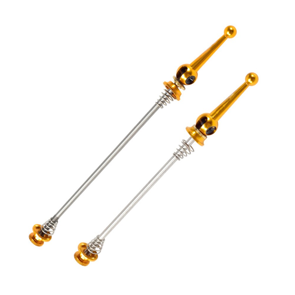 Quick Release Rod1 Pair Bicycle Wheel Quick Release Hub Front Rear Axle Skewer Set Titanium Alloy Accessories For MTB Road Bike: Golden