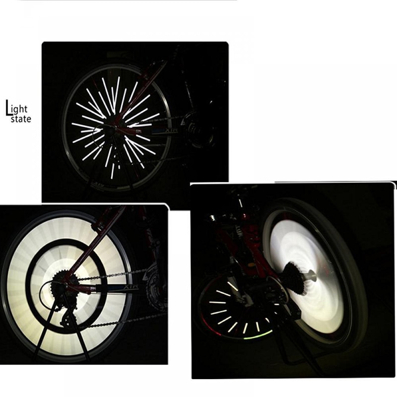 24 stuks fiets mountainbike wiel velg spaak montage clip buis waarschuwingslicht strip reflector reflecterend buiten 8cm