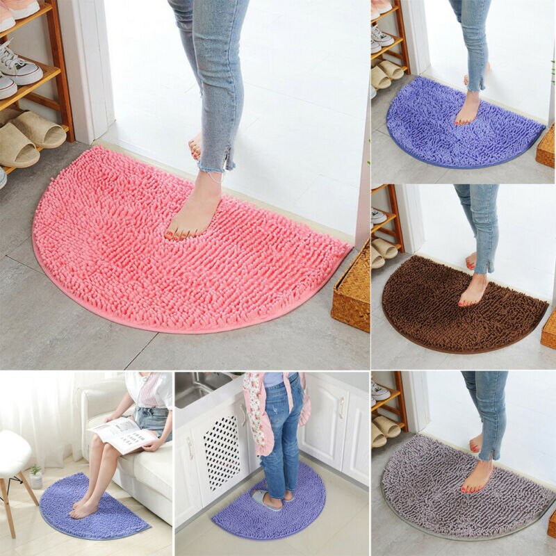 Tapis de porte imperméable demi-lune, 40x60cm, antidérapant, barrière contre la saleté, forme D, Semi-circulaire,