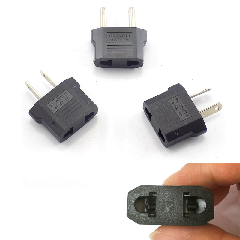 Adaptador de enchufe europeo, americano, australiano, Europeo, de viaje, conector de salida C1, 2 piezas