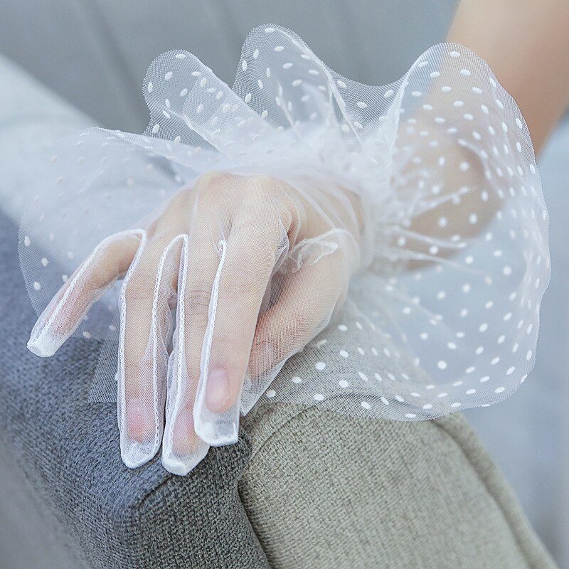 wedding dress gloves short full finger lace gloves