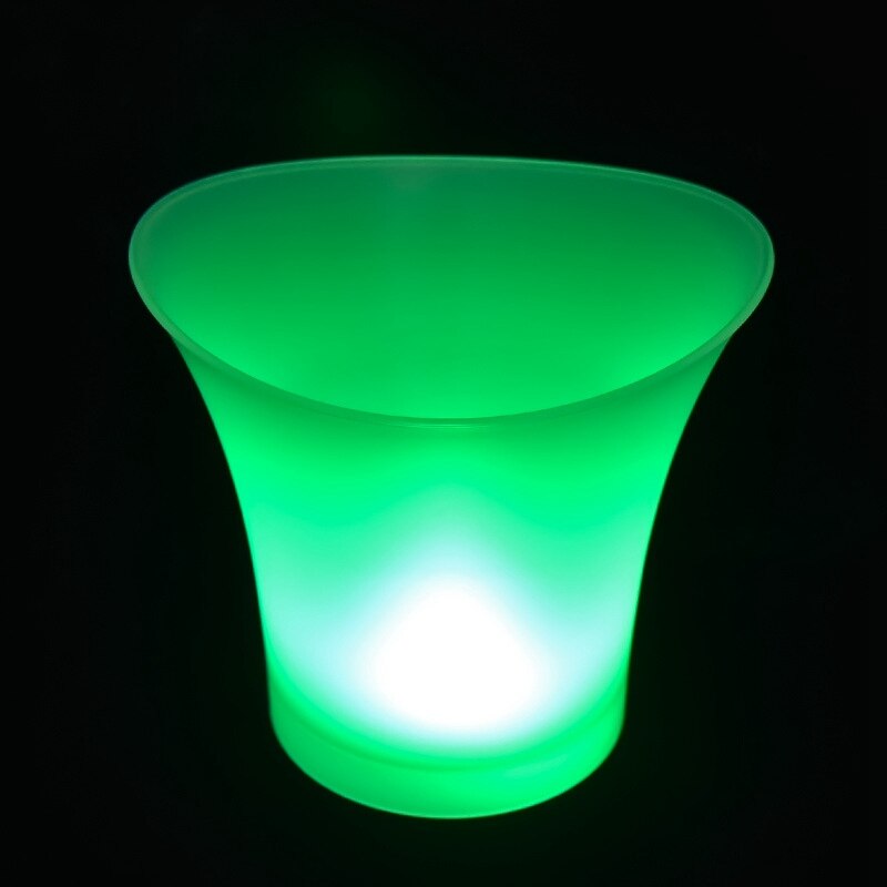 5L Waterproof Plastic LED Ice Bucket Color Bars Nightclubs LED Light Up Champagne Beer Bucket Bars Night Party