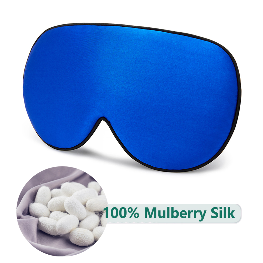Mascarilla para dormir de seda de morera 100% Natural, parches suaves para los ojos, venda suave, mascarilla suave para los ojos, parche para cubrir los ojos, vendaje cómodo: Oro