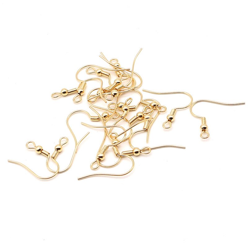 10pcs Gold & Silver Anti-Allergy Earring Hooks - DIY Jewelry Making Supplies