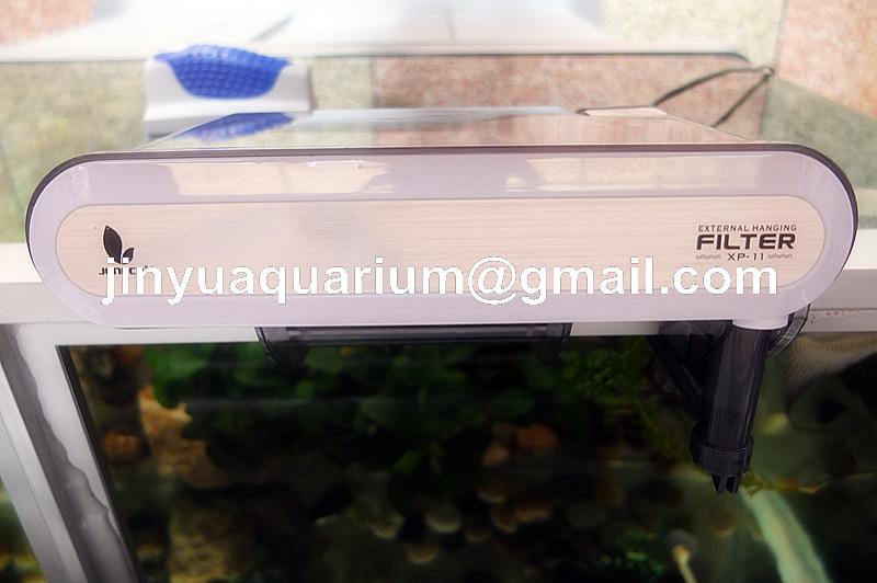 110v 220v External hang on Power filter transparent aquarium fish tank surface skimmer function mini nano