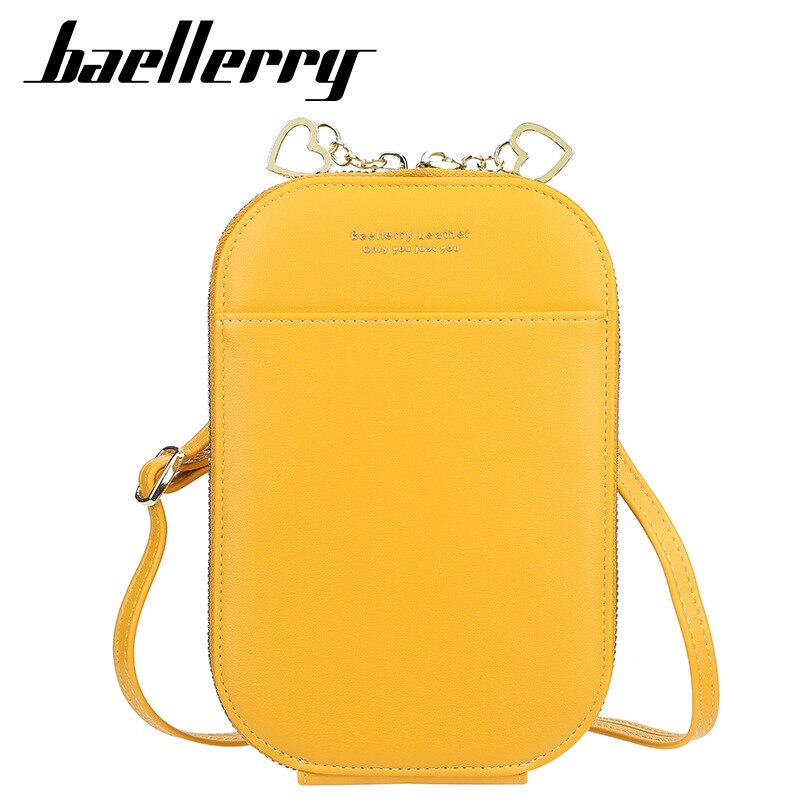 Baellerry Pures Women Large-capacity Zipper Mid-length Cross-body Female Bag Candy Color Wallet Good Support Engraving Name