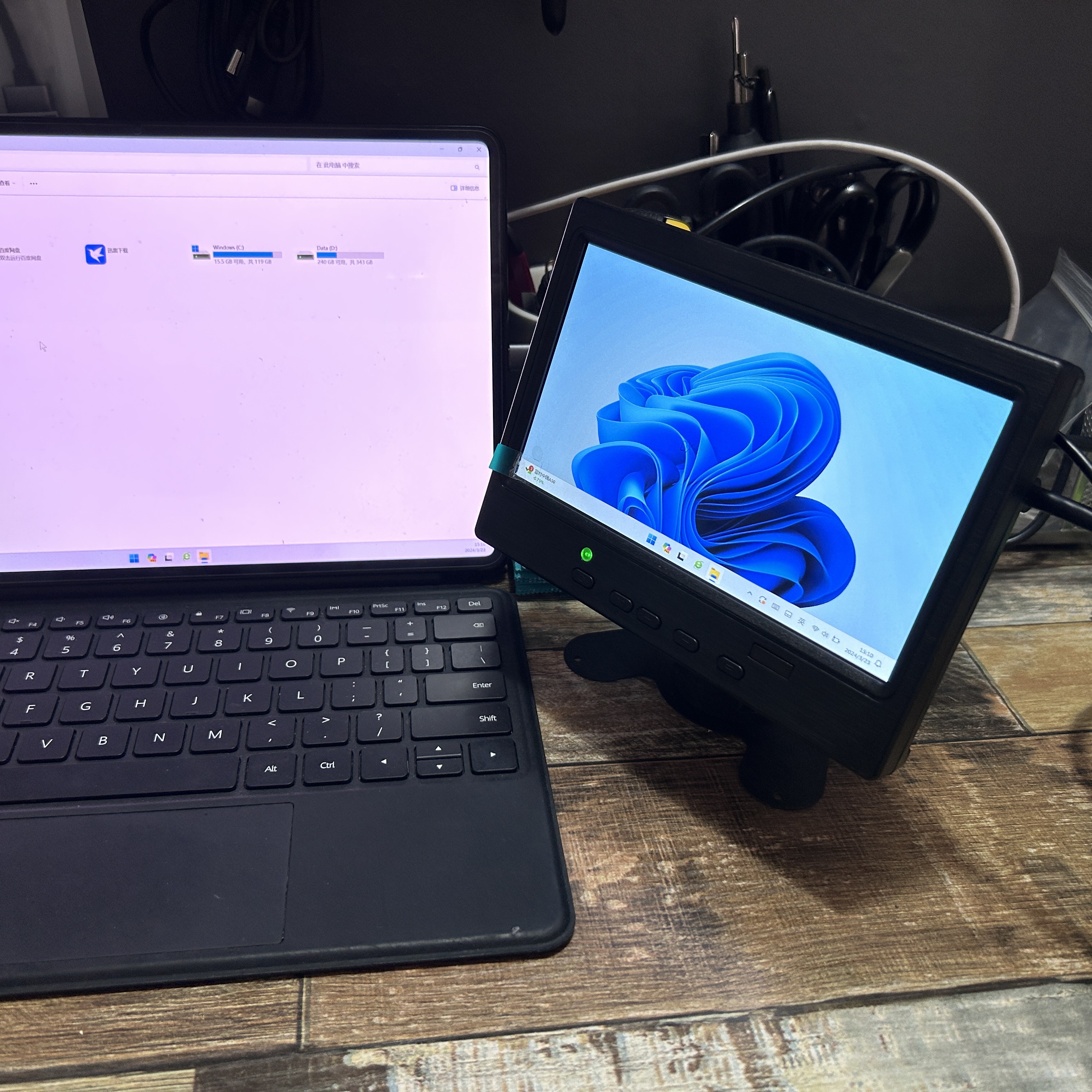 7 inch ips draagbaar scherm  hd 1024 x 600 scherm av cctv-monitor voor raspberry pi hdmi-compatibele vga d-sub achteruitrijcamera