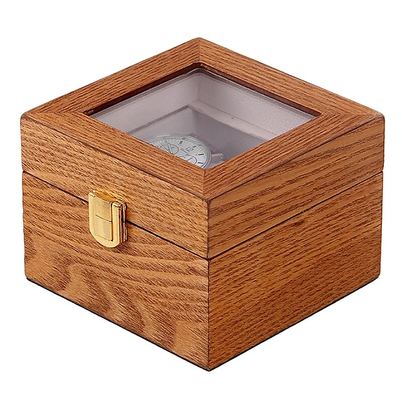 2 Slots Retro Red Wooden Watch Display Case Couple Watches Box Holder Jewelry Collection Storage Watch Organizer Box Casket