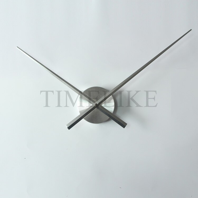 Weiß Farbe Große Uhr Nadeln Zubehör für 3D Wanduhr DIY Große Größe Uhr Hände und Metall Mechanismus Wohnzimmer dekoration: Silber