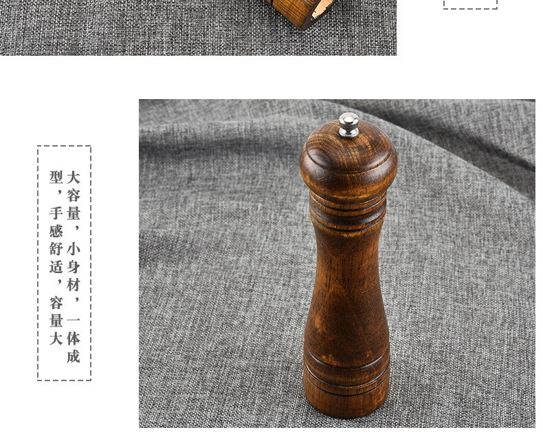 acacia wood pepper grinder manual wood black pepper grinder kitchen seasoning box: 8inches