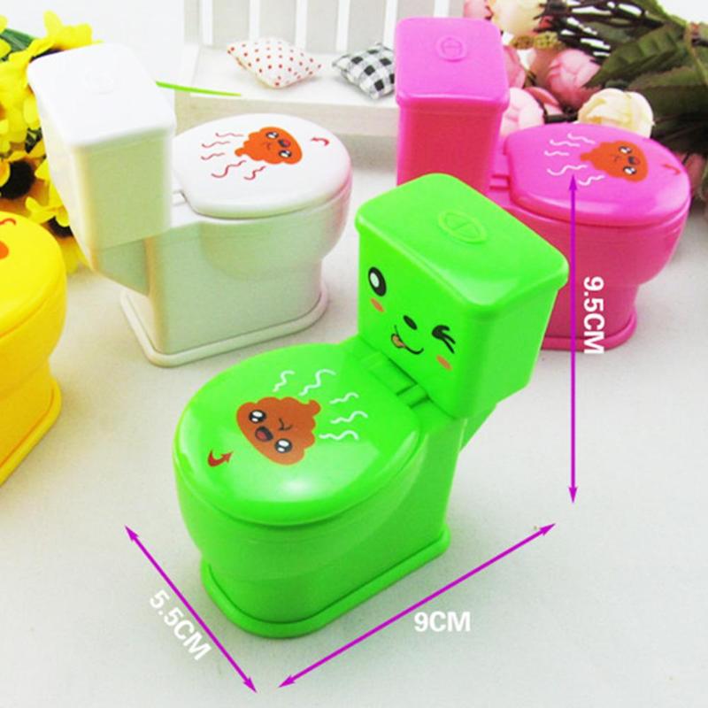 FBIL-Mini broma Squirt Agua pulverizada inodoro complicado asiento del inodoro divertidos bromas juguetes antiestrés juguete de broma para niños divertido Pla