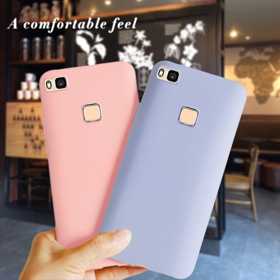 Soft Cases For Huawei P9 lite Case Slim Candy Color Silicone Back Cover For Huawei P9 Lite P9lite P 9 lite Case cover Funda