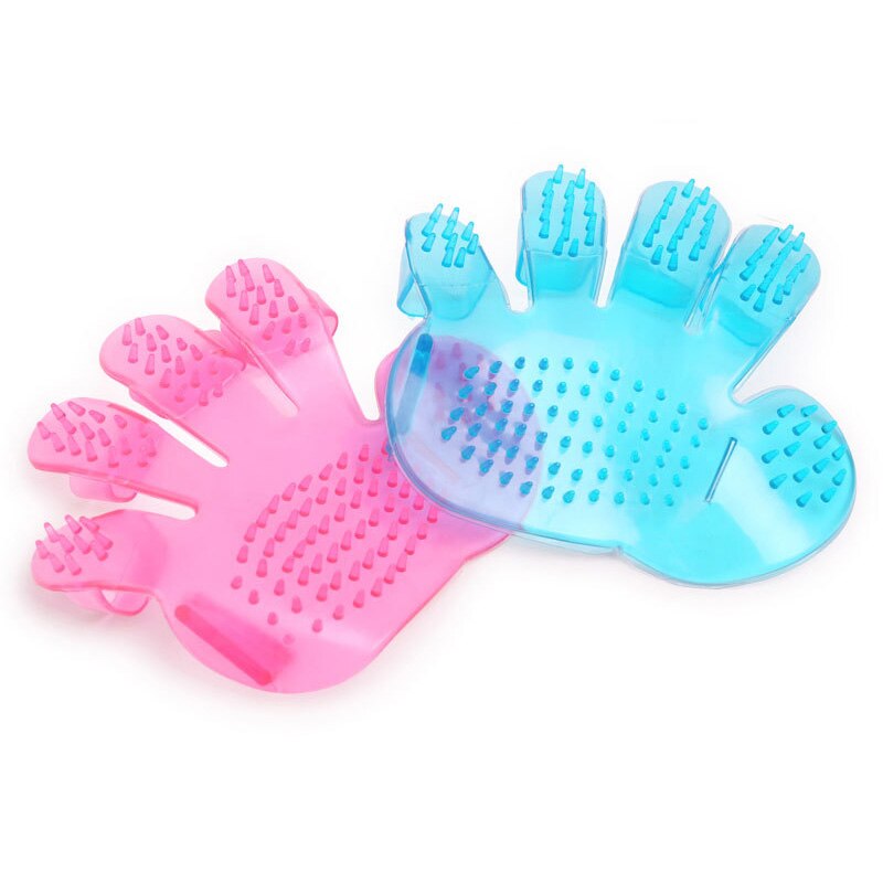Kat Huisdier borstel Handschoen Deshedding Zachte Efficiënte Huisdier Massage Grooming Handschoen Hond Bad Kat schoonmaakproducten Huisdier Handschoen Hond kammen 35: Sky Blue