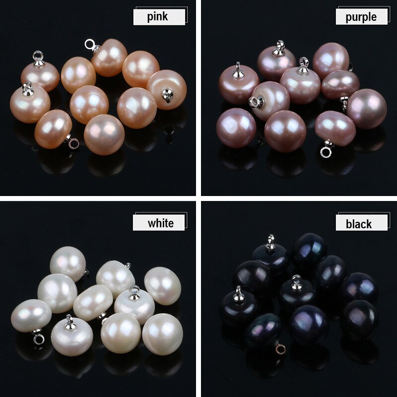 Moda Branco Pérola Natural de água doce multicolor Botão Roupas Botão de Costura Artesanato DIY Decor 7-8mm 9-10mm