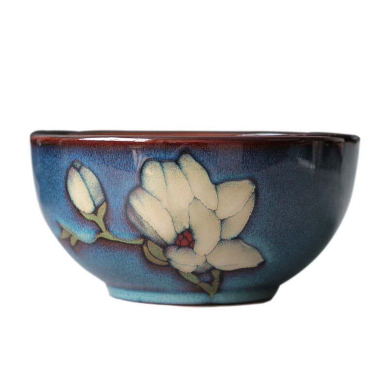 FANCITY Magnolia kiln glaze series ceramic dinner plate hand-painted rice bowl, noodle bowl, square plate, deep dish, flat dish