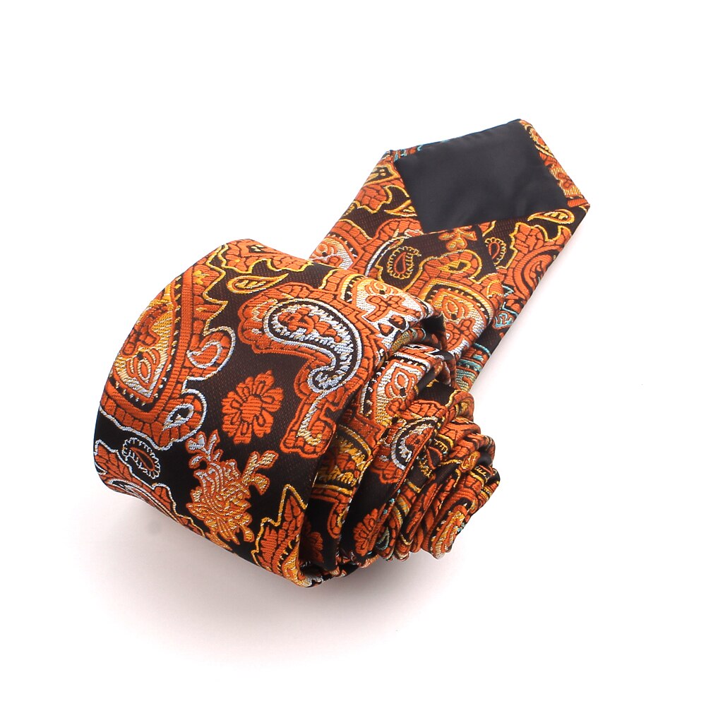 Herre slips smalt slips 6cm klassisk paisley slips til mænd formel business bryllup jakkesæt halstøj jacquard vævede slips