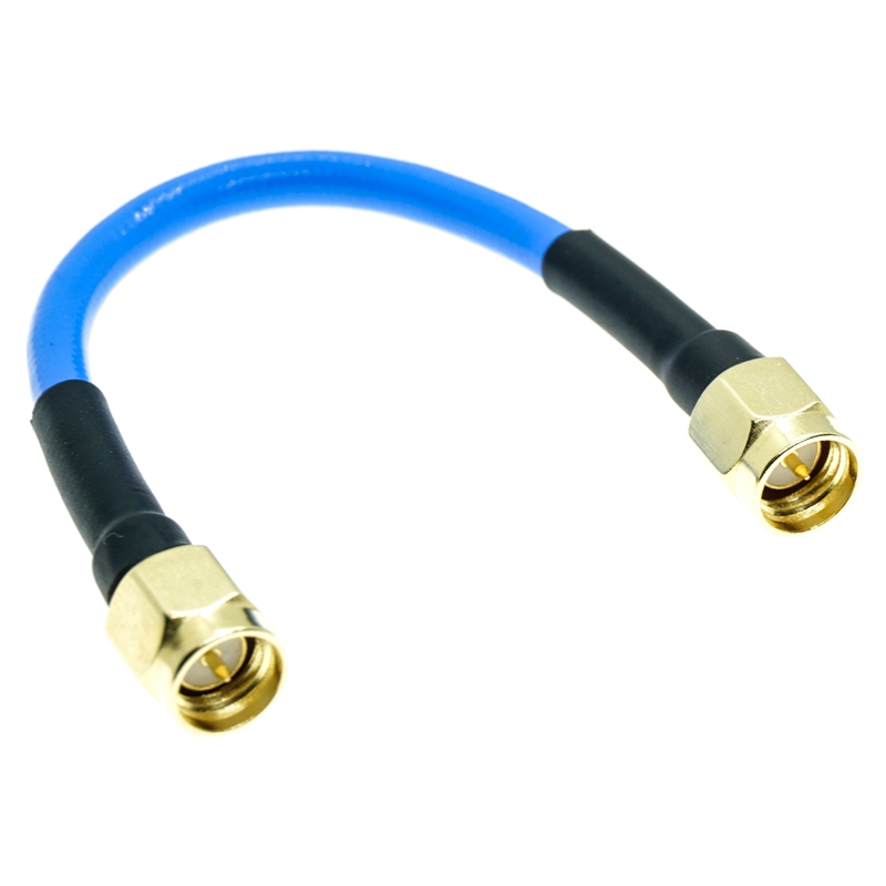 SMA male to SMA male plug connector RG402 RG-402 Semi Flexible Coaxial Cable 0.141" 50ohm Blue