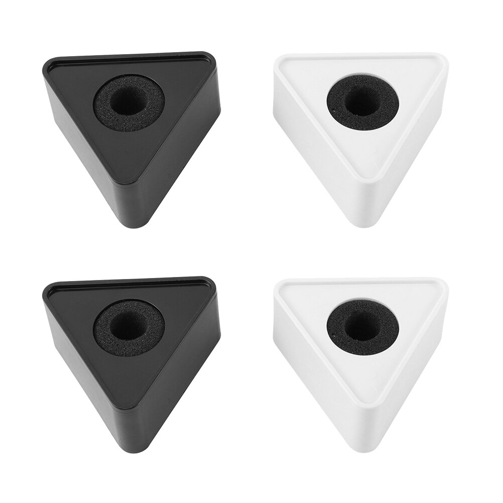 4pcs ABS Triangle Shaped Interview KTV Microphone Station Logos Mic Station Logos