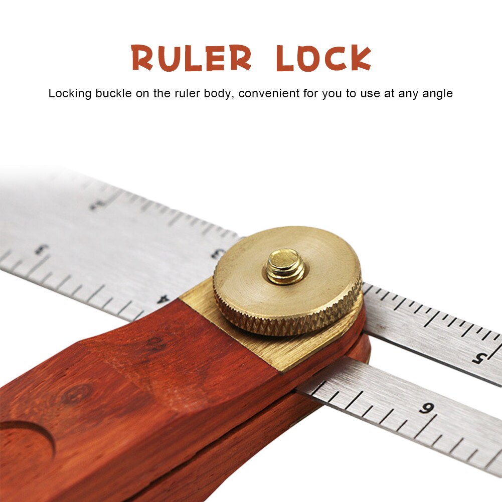 9" Sliding Bevel Gauge Adjustable Gauge Measurement Tool Hardwood Handle Angle Finder Woodworking Tool