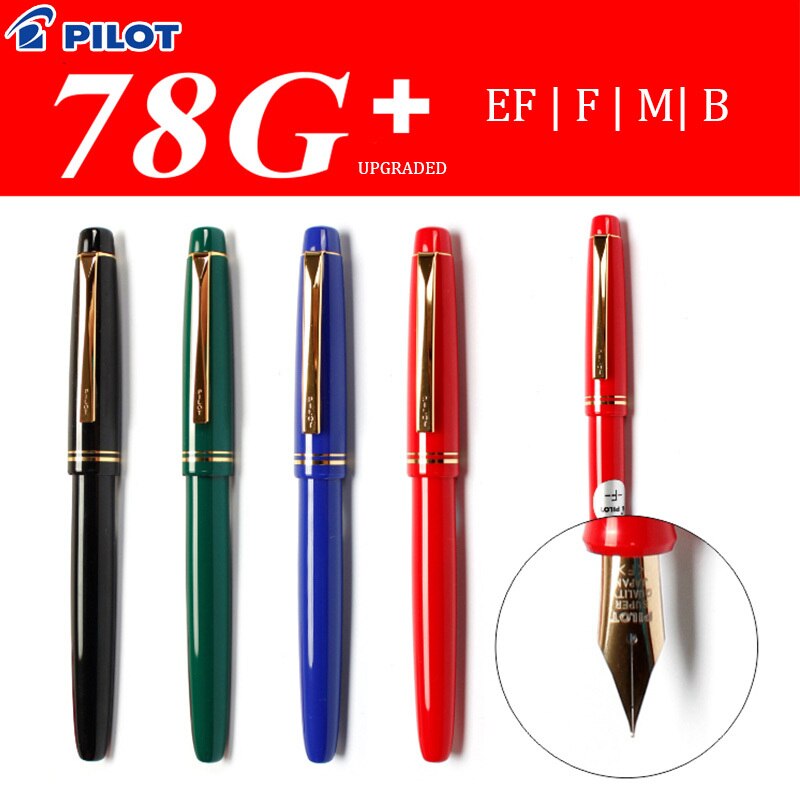 Japan Pilot FP-78 78g+ 22k golden original Iridium fountain pen students practice calligraphy ef f m nib