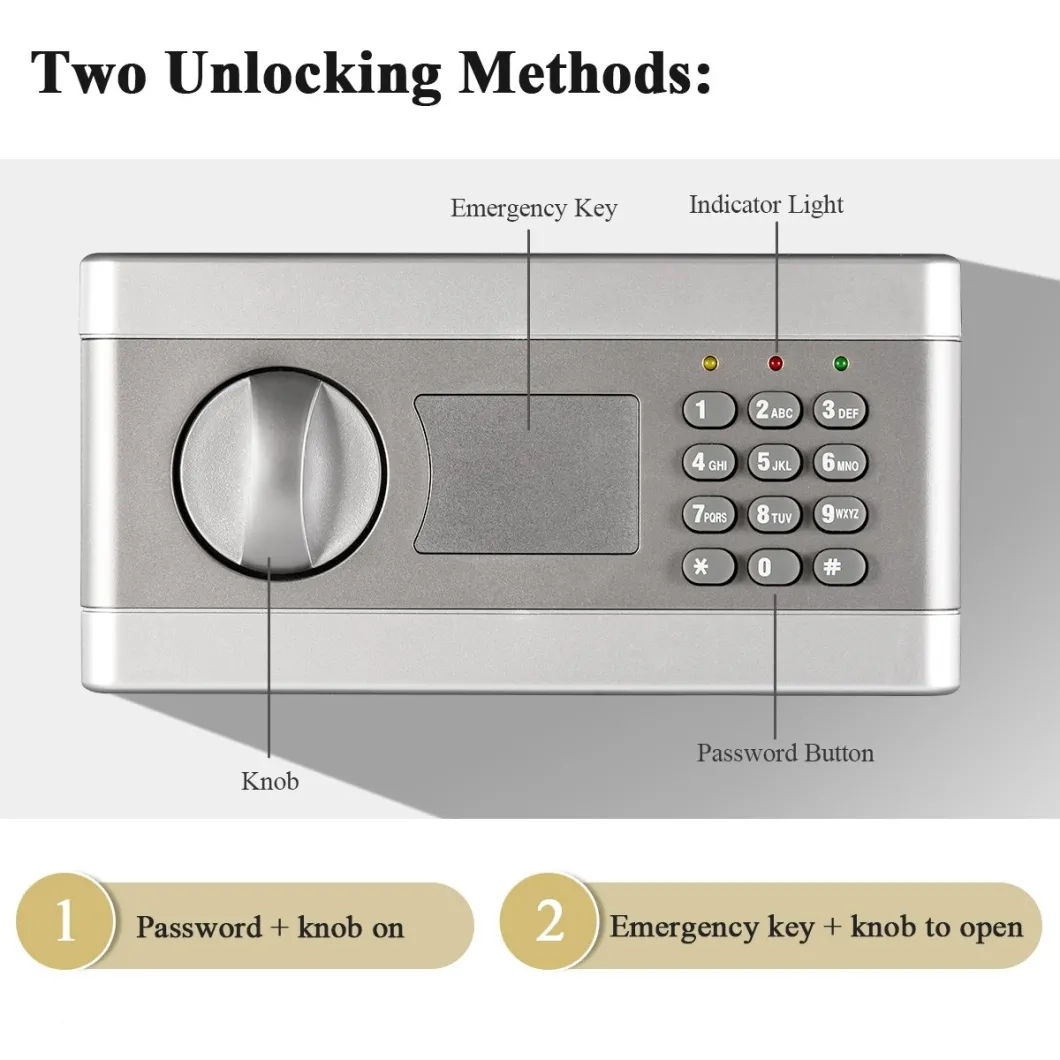 Safe Box 1.0 Cubic Feet Electronic Digital Security Safe Box