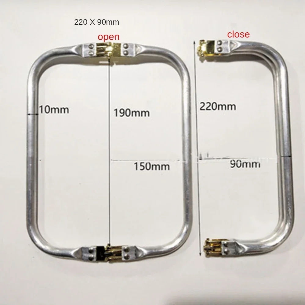 DIY Metalen Portemonnee Frame Handvat Kus Sluiting Slot Voor Tas Naaien Craft Tailor Accessoires Tas Frame Voor Portemonnee Rugzak Tassen Onderdelen: brons