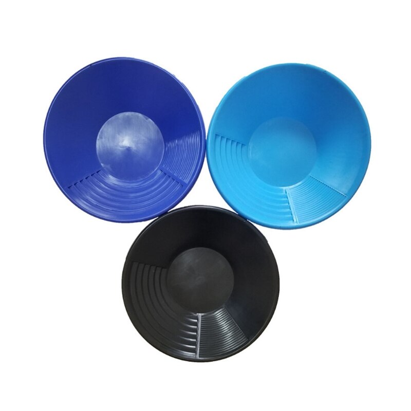 15-inch Gold Panning Basin Nugget Sluicing Pan w/ Dual Riffles Prospecting Dredging River Tool for Metal Detector Parts