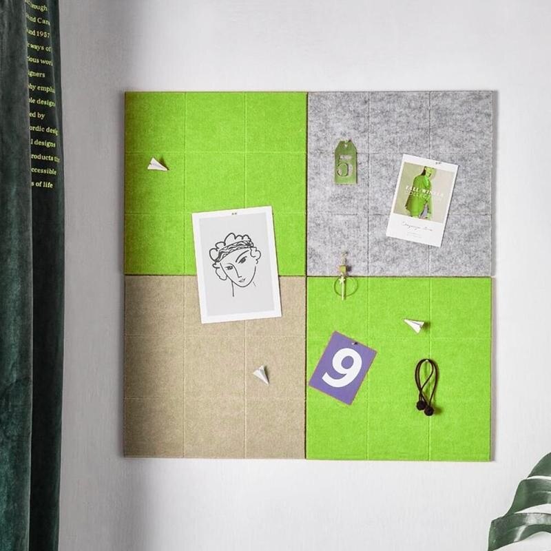 Nordisk stil filt brev note tavle opslagstavle hjemmekontor tavle foto tidsplan display dekoration planlægger væg 30 x 30cm y0 n 9