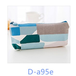 Abstract landscape pencil case cute canvas school pencil case student stationery bag office school stationery: D-a95e