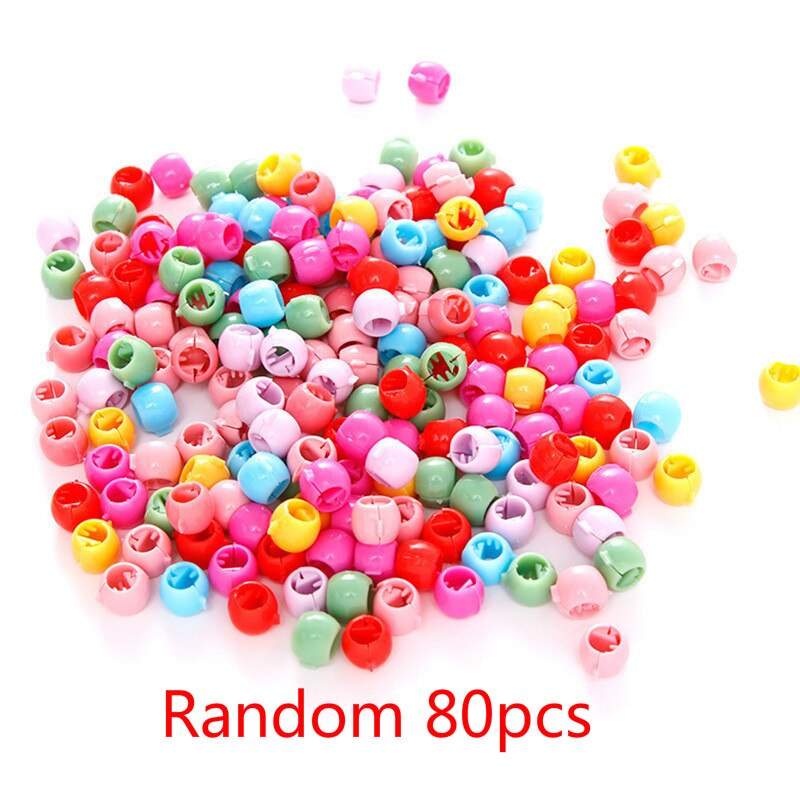 80 PCS Mini Hair Claw Clips for Baby Girls Cute Candy Colors Plastic Hairpins Hair Braids Maker Beads Headwear Hair Accessories: Default Title