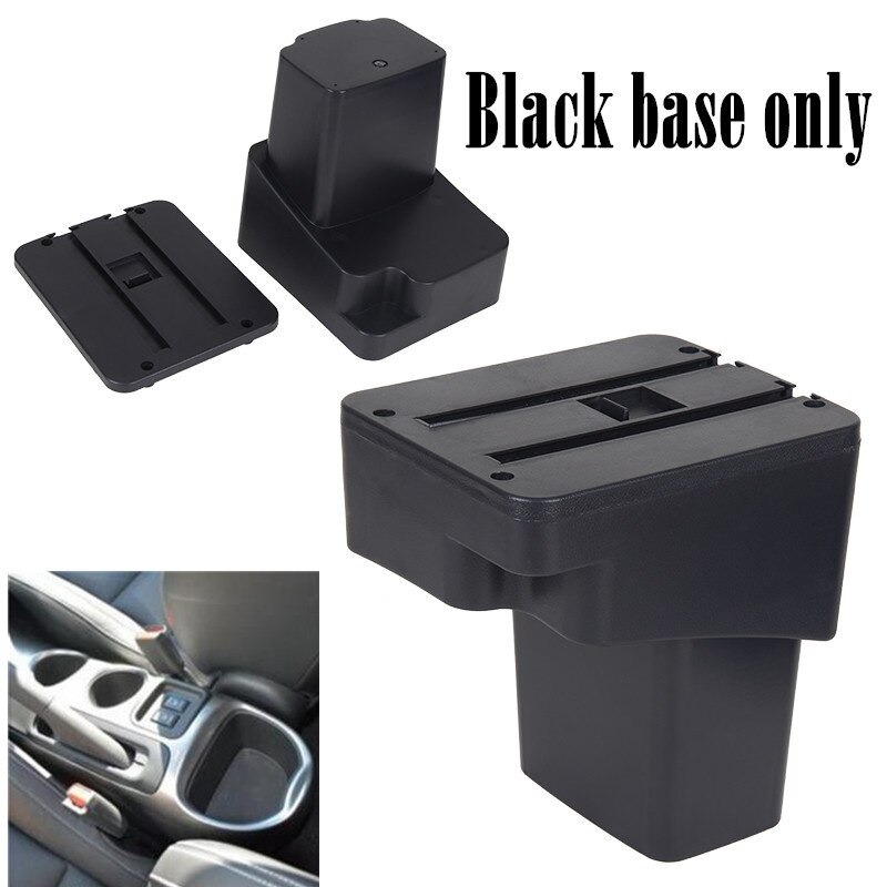 Pour Nissan Juke accoudoir boîte USB charge augmenter Double couche magasin central contenu support de verre cendrier accessoires accoudoirs: Black base only