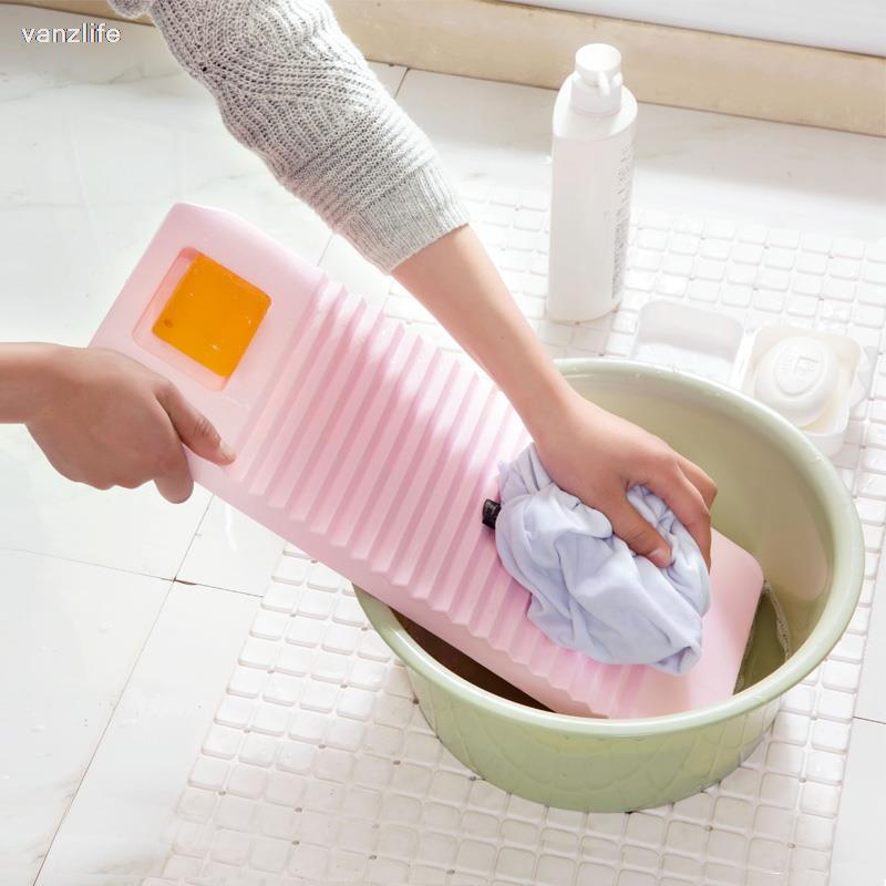 Vanzlife plast skridsikker vaskebræt stor vasketøjsplade husholdningsvask tøj vippebånd fortykning vaskerum poke bord