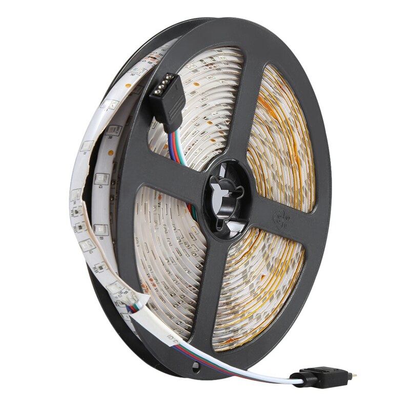 Tira de luces Led 5M 300Leds 3528 Smd Rgb + mando a distancia Ir de 44 teclas no impermeable Dc12V 60Leds cinta de iluminación Flexible: Default Title
