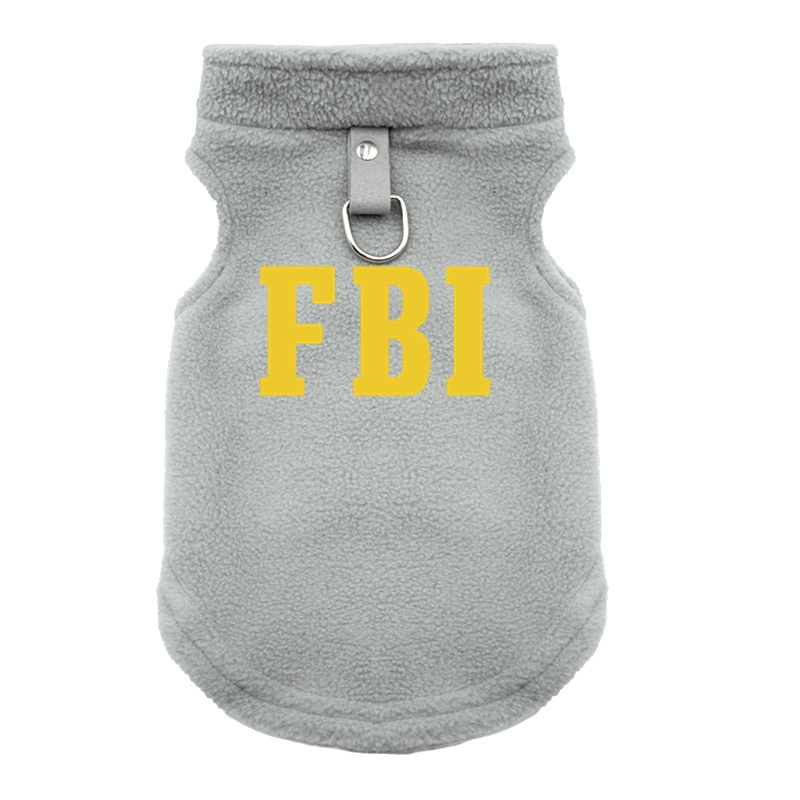 FBI Miękka kamizelka dla psa Ciepła kamizelka dla szczeniąt Płaszcz dla zwierząt Zimowa odzież Kurtka Płaszcz Małe średnie psy Strój Chihuahua S-XL