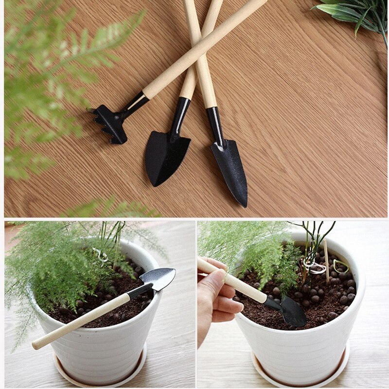 Mini-plante-haveværktøjssæt sukkulentværktøj miniature-haveplantesæt transplantations-kimplanteværktøj til  #1