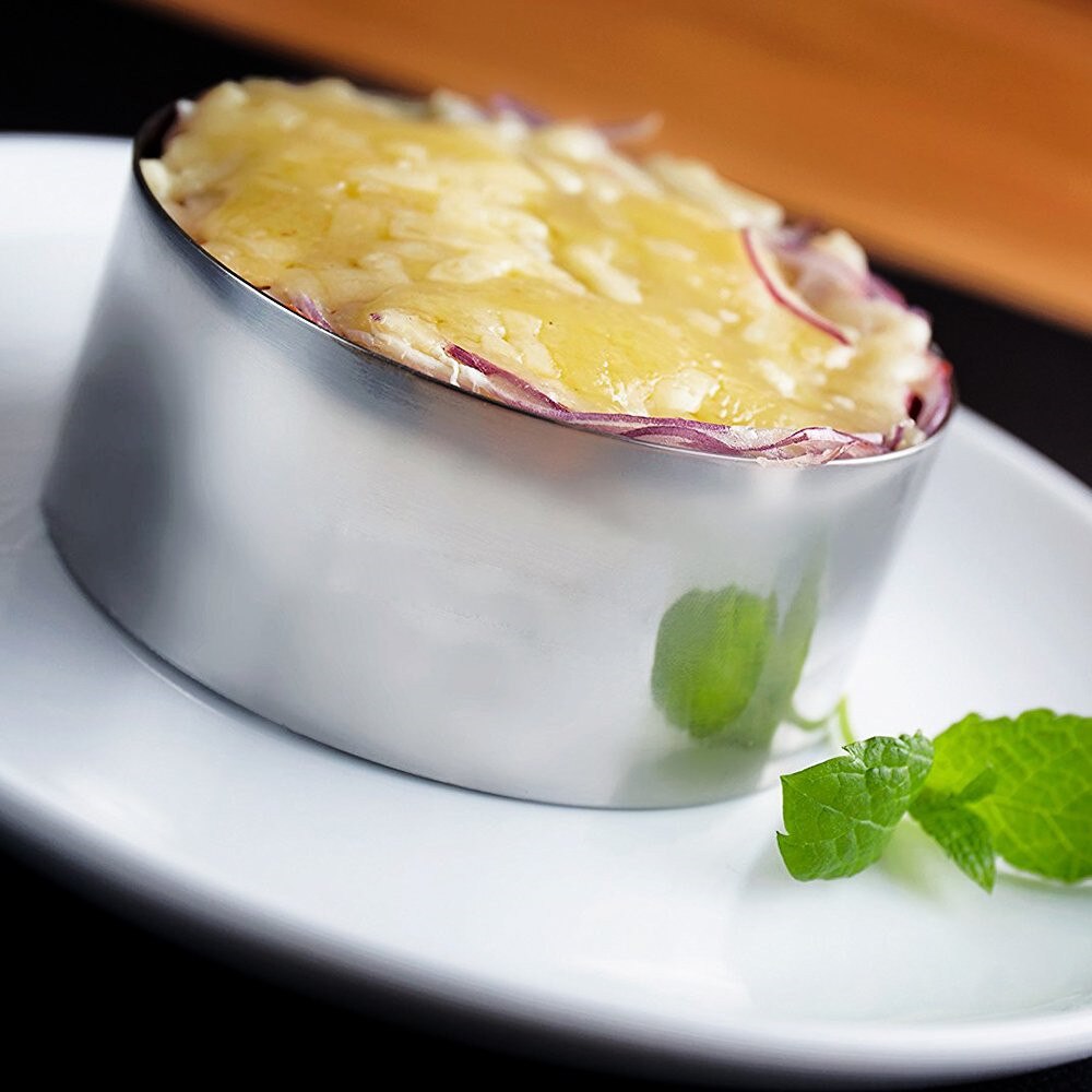 3/5/6 stk/pak kageforme rustfrit stål kageringe sæt rund dessert mousse form med pusher pandekage wienerbrød værktøj småkage udstikker