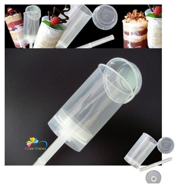 10 stks/partij Cakes Dessert Push Pop Containers Cake Shooters Push Up Voor Verjaardagsfeestje Sweets Tafels Levert