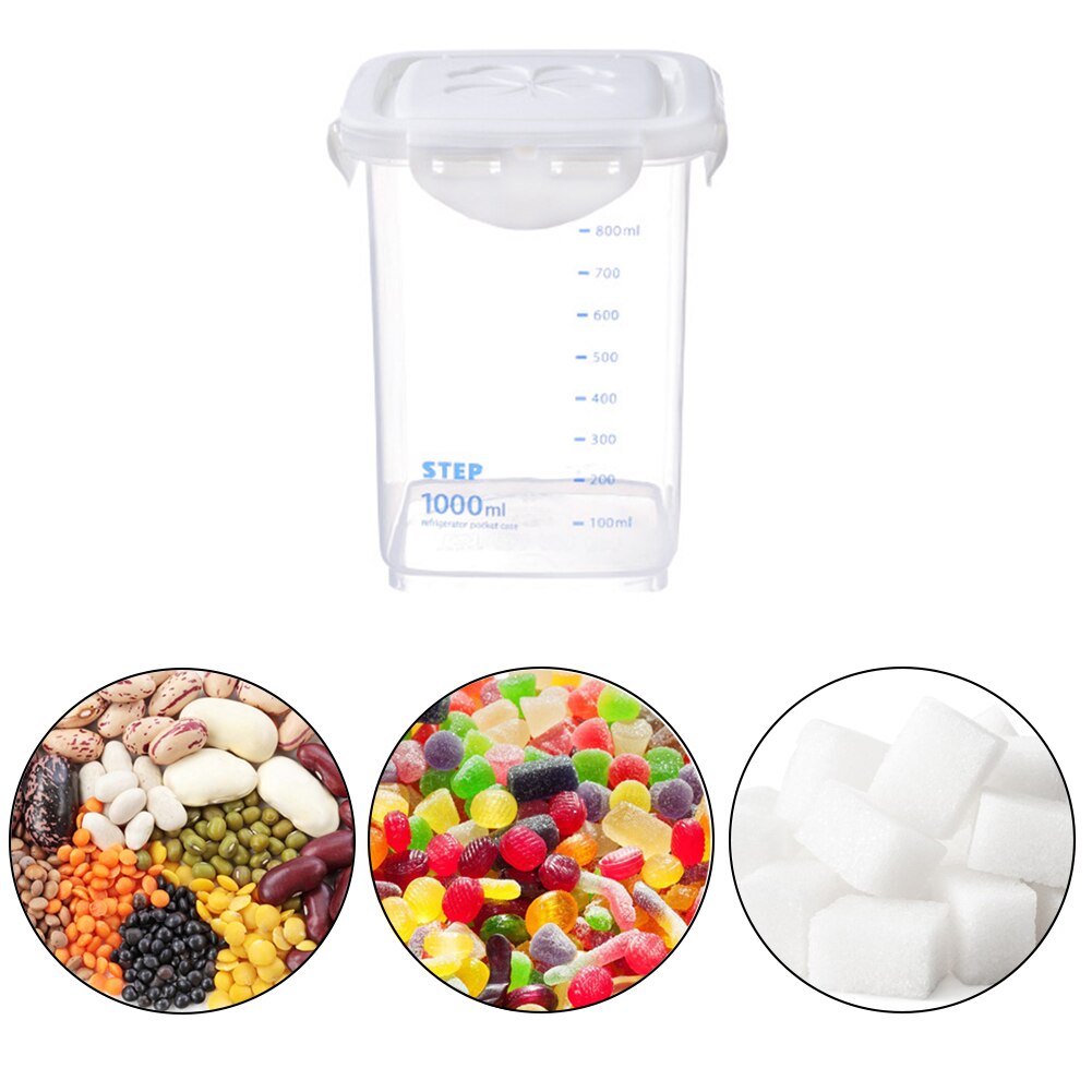 Cylindrical Food Plastic Coffee Sealed Cans with Scale Dried Fruit Snack Kitchen Storage Box Innovative Grain Storage Box