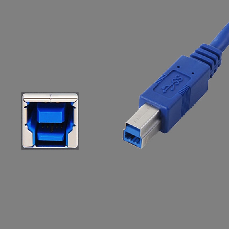 USB 3,0 Typ A Stecker auf B Stecker 90 grad ellenbogen Abgewinkelt Drucker Kabel blau farbe 0,6 m 1m