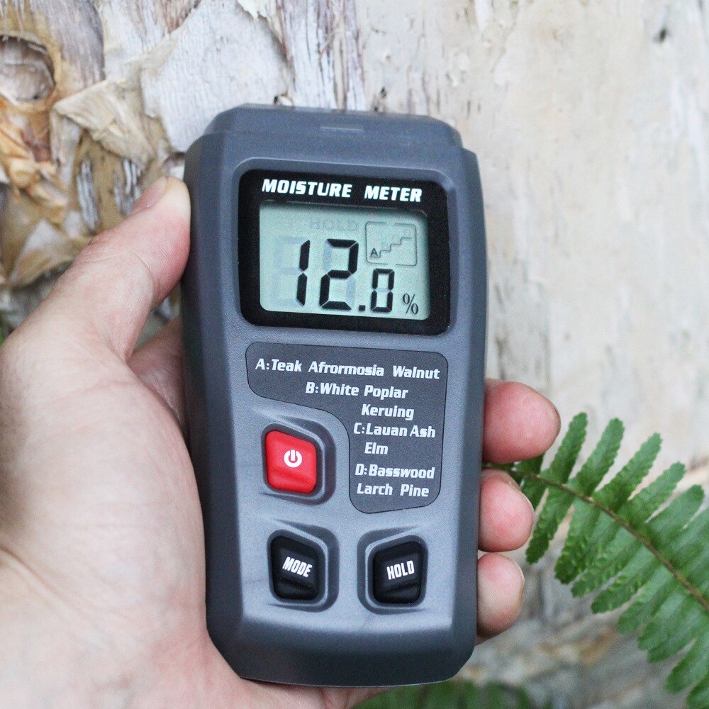 Draagbare Digitale Hout Vochtmeter 0 ~ 99.9% Hygrometer Bside EMT01/MT10 Met Grote Lcd Display