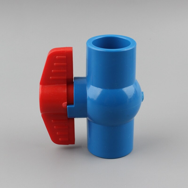 20 25 32 40 50mm PVC Ball Valve Switch Slip Shut Handle Valve Water Pipe Socket Connector Plumbing Water Tube System Accessories: 50mm / Blue