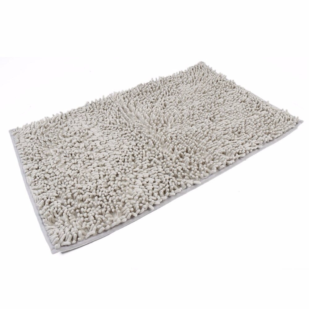 40*60CM Absorbent Bath Mats for Tub Non - Slip Grey Bath Mat for Bathroom Floor Bath Rug Machine Washable 50
