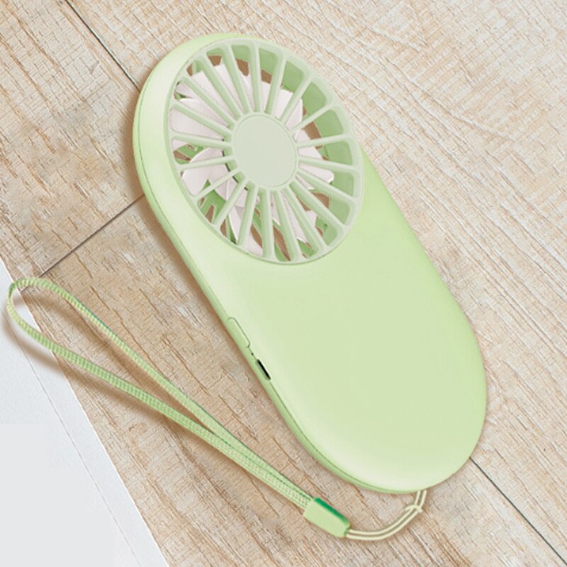 Opselve mønsterlomme små blæsere usb opladelige mini-hold blæsere udendørs bringe bærbar mini blæser luftkøler ventilador: Grøn